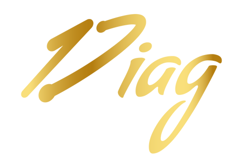 Gold 'Diag' logo on a white background