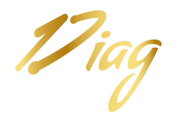 Gold 'Diag' logo on a white background